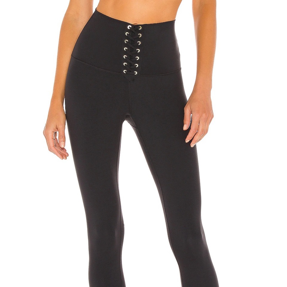 NWT WeWoreWhat Black Lace Up Leggings